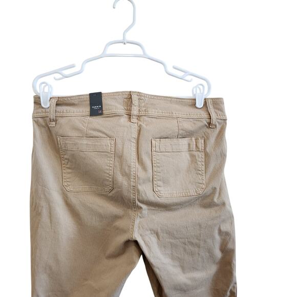 Torrid Mid Rise Slim Straight Leg Chino Pants Flat Fronts Khaki Size 14 - Picture 9 of 11